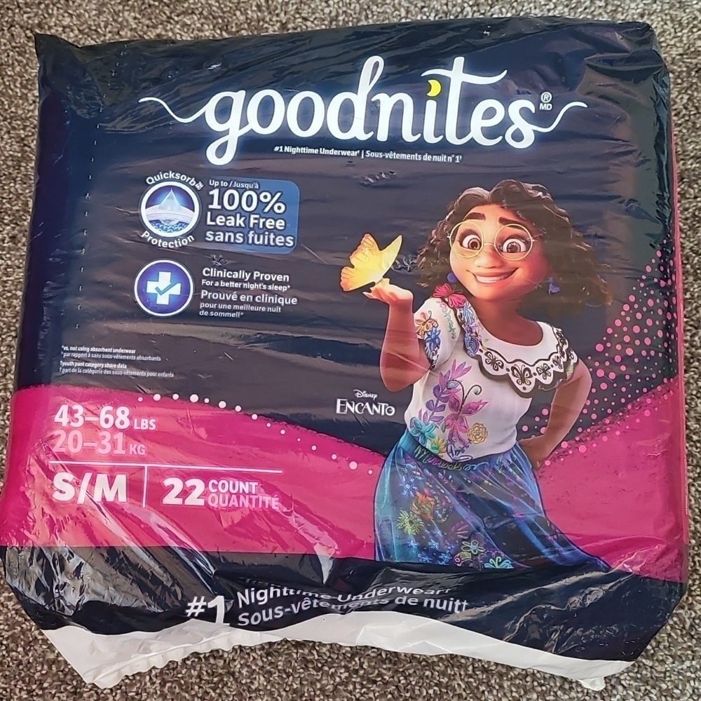 Goodnites Disney Princess Underwear S , 22 count , Brand New